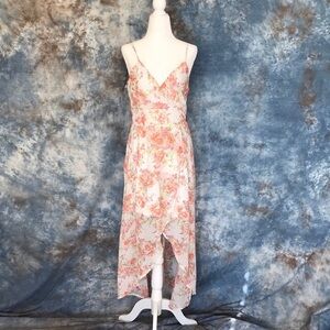 NWT As U wish Junior high low floral spaghetti straps dress Sz S